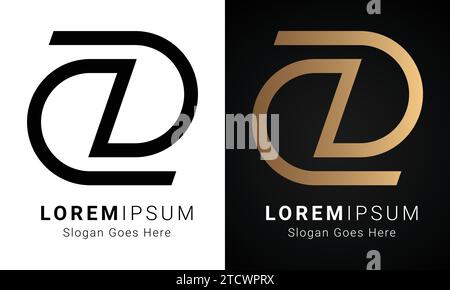 Luxuriöses Initial-Logo-Design mit Monogramm und Textbuchstaben in DD Stock Vektor