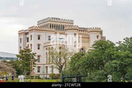 Old State Capitol Building mit Museum of Political History in Baton Rouge, der Hauptstadt von Louisiana Stockfoto