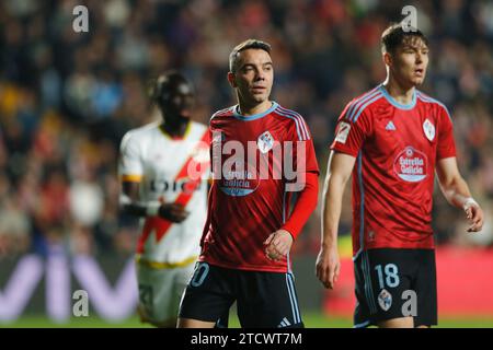 Madrid, Spanien. Dezember 2023. Iago Aspas (Celta) Fußball/Fußball : spanisches Spiel "LaLiga EA Sports" zwischen Rayo Vallecano 0-0 RC Celta de Vigo im Estadio de Vallecas in Madrid, Spanien. Quelle: Mutsu Kawamori/AFLO/Alamy Live News Stockfoto