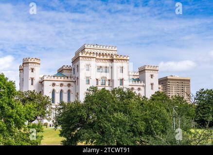 Old State Capitol Building mit Museum of Political History in Baton Rouge, der Hauptstadt von Louisiana Stockfoto