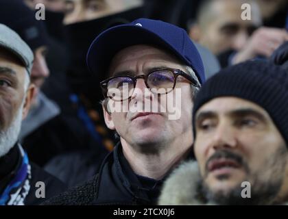 Brighton und Hove, Großbritannien. Dezember 2023. Joey Barton ist während des Spiels der UEFA Europa League im AMEX Stadion, Brighton und Hove auf der Tribüne zu sehen. Der Bildnachweis sollte lauten: Paul Terry/Sportimage Credit: Sportimage Ltd/Alamy Live News Stockfoto