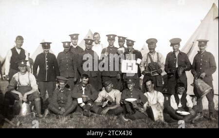 Männer des 5. Bataillons (Cinque Ports), Royal Sussex Regiment bei Brighton, um 1910 Stockfoto