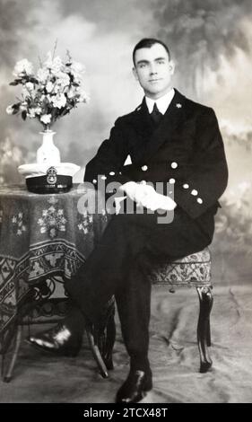 Ein Chief Petty Officer der Royal Navy, um 1931. Stockfoto