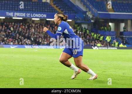 London, Großbritannien. Dezember 2023. Stamford Bridge, England, 14. Dezember 2023: Lauren James (Chelsea 10) während des Spiels zwischen Chelsea und BK Häcken an der Stamford Bridge, London, England. (Bettina Weissensteiner/SPP) Credit: SPP Sport Pressefoto. /Alamy Live News Stockfoto