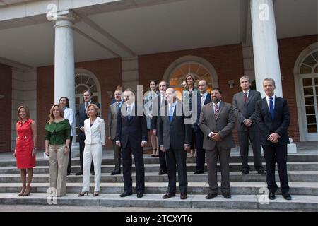 07/22/2011 Madrid, Moncloa Palace. Jose Luis Rodriguez Zapatero präsentiert seine neue Regierung nach dem Ausscheiden von Rubalcaba Photo, Isabel Permuy ARCHDC. Quelle: Album / Archivo ABC / Isabel B Permuy Stockfoto