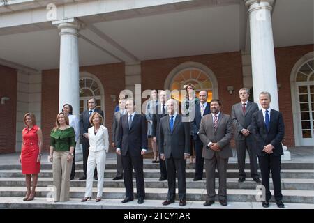 07/22/2011 Madrid, Moncloa Palace. Jose Luis Rodriguez Zapatero präsentiert seine neue Regierung nach dem Ausscheiden von Rubalcaba Photo, Isabel Permuy ARCHDC. Quelle: Album / Archivo ABC / Isabel B Permuy Stockfoto