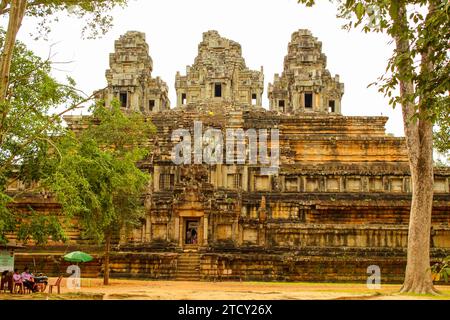 Prasat Ta Keo Tempel im Angkor Wat Komplex in Siem Reap, Kambodscha. Hintergrundbild Stockfoto