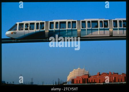 Sevilla, April 1992. Universal Exhibition of Sevilla 1992. Im Bild die Monorail. Quelle: Album/Archivo ABC Stockfoto