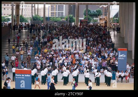Sevilla, April 1992. Universal Exhibition of Sevilla 1992. Im Bild der Navigationspavillon. Quelle: Album/Archivo ABC Stockfoto