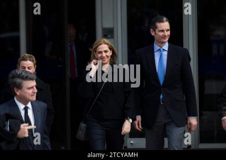 Palma de Mallorca, 10.02.2016. Noos Fallstudie. Auf dem Bild, Infantin Cristina und ihr Ehemann Iñaki Urdangarín. Foto: Ángel de Antonio ARCHDC. Quelle: Album / Archivo ABC / Ángel de Antonio Stockfoto