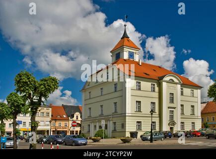 Rathaus in Rynek in Kościan in der Region Wielkopolska, Polen Stockfoto