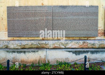 Die Gedenktafel am Oklahoma City National Memorial Stockfoto