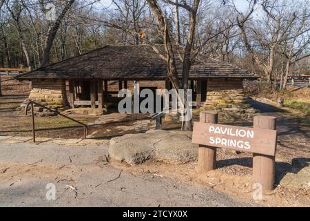 Der Pavilion Springs in Chickasaw National Recreation Area in Sulphur, Oklahoma Stockfoto