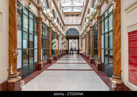 Das Innere der Galerie Colbert gehört zur Bibliothèque nationale, und im Gegensatz zu anderen Pariser Arkaden gibt es keine Geschäfte, Paris Stockfoto