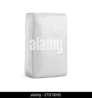 3D-Rendering mit Zement Paper Bag Mockup Stockfoto