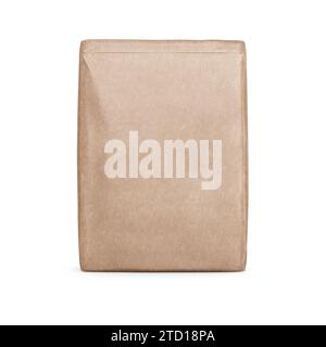 3D-Rendering mit Zement Paper Bag Mockup Stockfoto