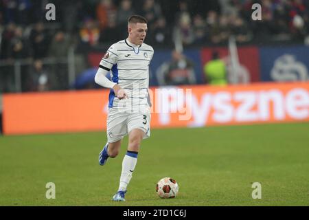 Emil Holm aus Atalanta wurde während des Fußballspiels der UEFA Europa League 2023/2024 zwischen Rakow Czestochowa und Atalanta im ArcelorMittal Park gesehen. Endpunktzahl: Rakow Czestochowa 0:4 Atalanta. (Foto: Grzegorz Wajda / SOPA Images/SIPA USA) Stockfoto