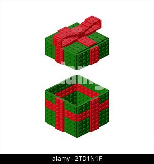 Offenes Geschenk in der Isometrie. Vektor Stock Vektor