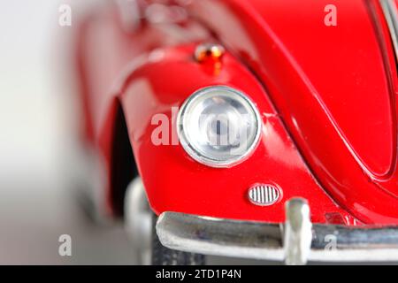 Front with hood and headlight car in closeup Stockfoto