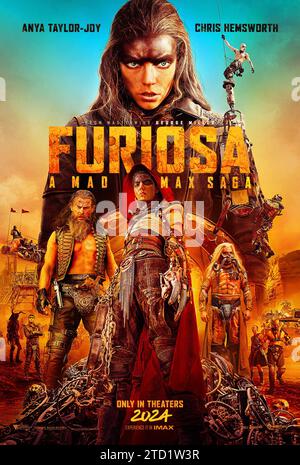 ERSCHEINUNGSDATUM: 24. Mai 2024. TITEL: Furiosa: A Mad Max Saga. STUDIO: Village Roadshow Pictures. DIREKTOR: George Miller. HANDLUNG: Die Geschichte der abtrünnigen Kriegerin Furiosa vor ihrer Begegnung mit Mad Max. Die HAUPTROLLE: ANYA TAYLOR-JOY als Furiosa. (Credit Image: © Village Roadshow Pictures/Entertainment Pictures/ZUMAPRESS.com) NUR REDAKTIONELLE VERWENDUNG! Nicht für kommerzielle ZWECKE! Stockfoto