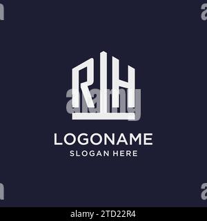 Rechtes Initial-Monogramm-Logo mit Design-Ideen in pentagon-Form Stock Vektor