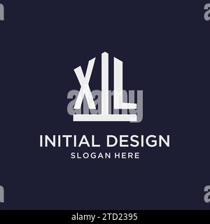 XL-Initial-Monogramm-Logo mit Design-Ideen in pentagon-Form Stock Vektor