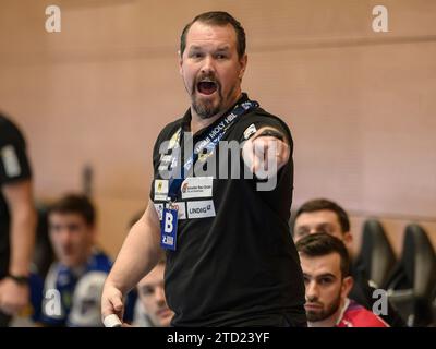 Misha Kaufmann (Trainer, THSV Eisenach) GER, ThSV Eisenach gegen THW Kiel, Handball, Bundesliga, 17.Spieltag, Spielzeit 2023/2024, 15.12.2023 Foto: Eibner-Pressefoto/Martin Herbst Stockfoto