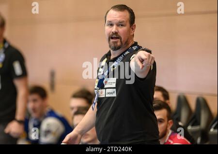 Misha Kaufmann (Trainer, THSV Eisenach) GER, ThSV Eisenach gegen THW Kiel, Handball, Bundesliga, 17.Spieltag, Spielzeit 2023/2024, 15.12.2023 Foto: Eibner-Pressefoto/Martin Herbst Stockfoto