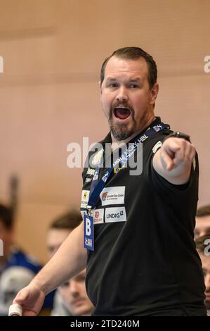 Misha Kaufmann (Trainer, THSV Eisenach) GER, ThSV Eisenach gegen THW Kiel, Handball, Bundesliga, 17.Spieltag, Spielzeit 2023/2024, 15.12.2023 Foto: Eibner-Pressefoto/Martin Herbst Stockfoto