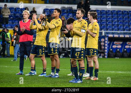 Genua CFC nach Serie A TIM zwischen Genua CFC und Juventus FC im Stadio Luigi Ferraris, Genova während Genua CFC gegen Juventus FC, italienisches Fußball Serie A Spiel in Genua, Italien, 15. Dezember 2023 Stockfoto