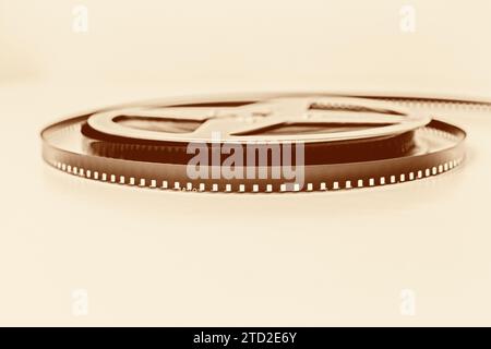 Altmodischer 8-mm-Filmstreifen im Vintage-Stil Stockfoto