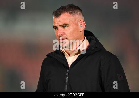 Mike Phillips S4C-Experte während des European Rugby Challenge Cup Matches Llanelli Scarlets vs Black Lion im Parc y Scarlets, Llanelli, Vereinigtes Königreich, 15. Dezember 2023 (Foto: Craig Thomas/News Images) in , am 15.12.2023. (Foto: Craig Thomas/News Images/SIPA USA) Stockfoto