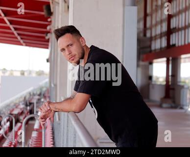 Sevilla, 05.09.2023. Interview mit Lucas Ocampos, Stürmer des FC Sevilla. Foto: Manuel Gómez. Archsev. Quelle: Album / Archivo ABC / Manuel Gómez Stockfoto