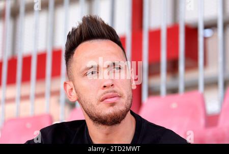 Sevilla, 05.09.2023. Interview mit Lucas Ocampos, Stürmer des FC Sevilla. Foto: Manuel Gómez. Archsev. Quelle: Album / Archivo ABC / Manuel Gómez Stockfoto