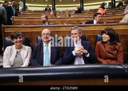 Madrid, 19.04.2023. Abgeordnetenkongress. Plenartagung Erscheinen des Regierungspräsidenten, um über die außerordentliche Tagung des Europäischen Rates am 02/09/2023 und über die Tagung des Europäischen Rates am 03/23 und 2023 Bericht zu erstatten, unter anderem über die Lage in der Ukraine und die Beziehungen zu Marokko. Foto: Jaime García. ARCHDC. Quelle: Album / Archivo ABC / Jaime García Stockfoto