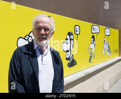 Alcalá de Henares (Madrid), 23.06.2016. Forges weiht seine Ausstellung im Cervantes House Museum auf Don Quijote ein. Foto: De San Bernardo ARCHDC. Quelle: Album / Archivo ABC / Eduardo San Bernardo Stockfoto