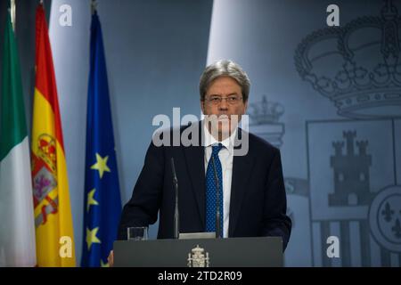 Madrid, 27.01.2017. Der Regierungspräsident Mariano Rajoy empfängt seinen italienischen Amtskollegen Paolo Gentiloni im Palast von Moncloa. Foto: Ángel de Antonio ARCHDC. Quelle: Album / Archivo ABC / Ángel de Antonio Stockfoto