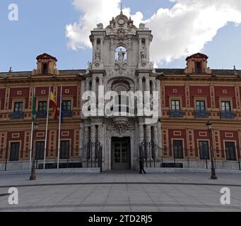 Sevilla. 02/18/2014. Haupteingang zum San Telmo Palast, Hauptsitz der Junta de Andalucia. Quelle: Album / Archivo ABC / Juan Flores Stockfoto