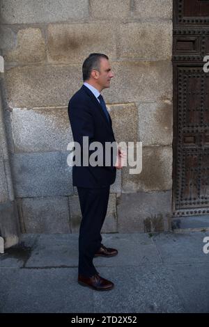 Madrid, 05.02.2019. Posiert mit Manuela Carmena, Kandidatin von Más Madrid und aktueller Bürgermeister der Hauptstadt, José Luis Martínez Almeida von der PP, Pepu Hernández von der PSOE, Begoña Villacis von Ciudadanos, Carlos Sánchez Mato von Madrid en Pie und Javier Ortega Smith von Vox. Kandidaten für die Kommunalwahlen in Madrid. Foto: Ángel de Antonio ARCHDC. Quelle: Album / Archivo ABC / Ángel de Antonio Stockfoto