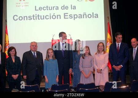 Madrid, 10/31/2018. Lesung der Verfassung, in der die Prinzessin von Asturien zum ersten Mal öffentlich sprach. Foto: Ernesto Agudo ARCHDC. Quelle: Album/Archivo ABC/Ernesto Agudo Stockfoto