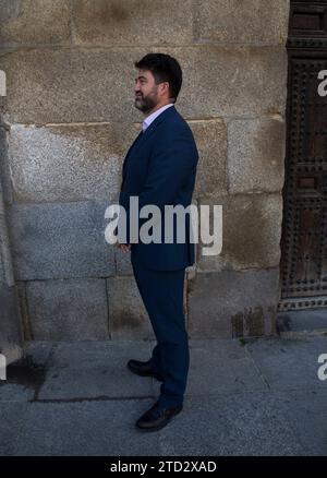 Madrid, 05.02.2019. Posiert mit Manuela Carmena, Kandidatin von Más Madrid und aktueller Bürgermeister der Hauptstadt, José Luis Martínez Almeida von der PP, Pepu Hernández von der PSOE, Begoña Villacis von Ciudadanos, Carlos Sánchez Mato von Madrid en Pie und Javier Ortega Smith von Vox. Kandidaten für die Kommunalwahlen in Madrid. Foto: Ángel de Antonio ARCHDC. Quelle: Album / Archivo ABC / Ángel de Antonio Stockfoto