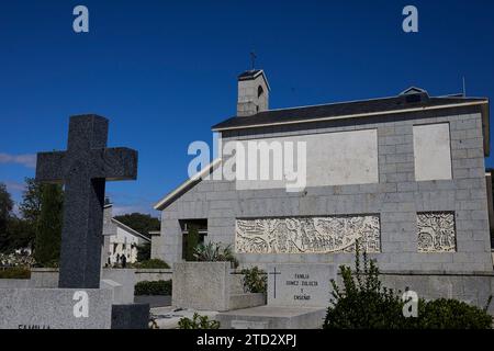 09/24/2016. El Pardo (Madrid), 24.09.2019. Mingorrubio Cemetery, wo sich das pantheon von Francisco Francos Familie befindet und wo seine sterblichen Überreste angeblich begraben werden. Foto: Guillermo Navarro ARCHDC. Quelle: Album / Archivo ABC / Guillermo Navarro Stockfoto