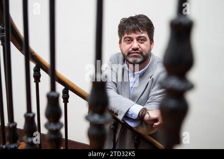 Madrid, 23.04.2019. Interview mit Carlos Sánchez Mato, Madrid en Pie Kandidat für den Bürgermeister von Madrid. Foto: Isabel Permuy ARCHDC. Quelle: Album / Archivo ABC / Ignacio Gil Stockfoto