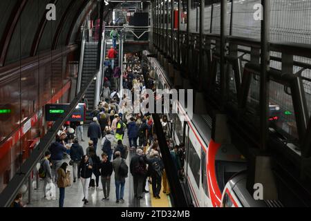 Madrid, 09.10.2018. Sättigung der Cercanías- und U-Bahn-Linien zur Hauptverkehrszeit. Auf dem Bild die Station Sol Cercanías. Foto: Maya Balanya ARCHDC. Quelle: Album / Archivo ABC / Maya Balanya Stockfoto