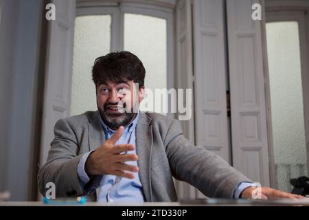 Madrid, 23.04.2019. Interview mit Carlos Sánchez Mato, Madrid en Pie Kandidat für den Bürgermeister von Madrid. Foto: Isabel Permuy ARCHDC. Quelle: Album / Archivo ABC / Ignacio Gil Stockfoto