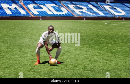 Madrid, 19.06.2019. Präsentation von Ferland Mendy als neuer Real Madrid Spieler. Foto: Ignacio Gil. ARCHDC. Quelle: Album / Archivo ABC / Ignacio Gil Stockfoto