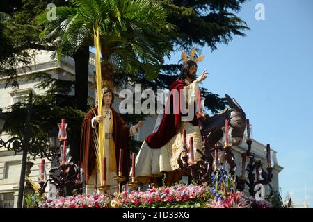 Madrid, 14.04.2019. Karwoche, Palmensonntag. Prozession der Borriquita. Foto: Maya Balanya Archdc. Quelle: Album / Archivo ABC / Maya Balanya Stockfoto