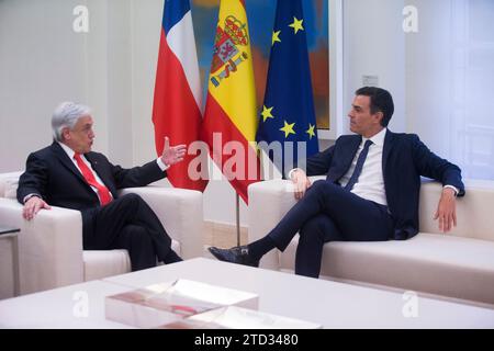 Madrid, 10.09.2018. Der Präsident der Regierung Pedro Sánchez empfängt den Präsidenten Chiles Sebastián Piñera in La Moncloa. Foto: Ángel de Antonio ARCHDC. Quelle: Album / Archivo ABC / Ángel de Antonio Stockfoto