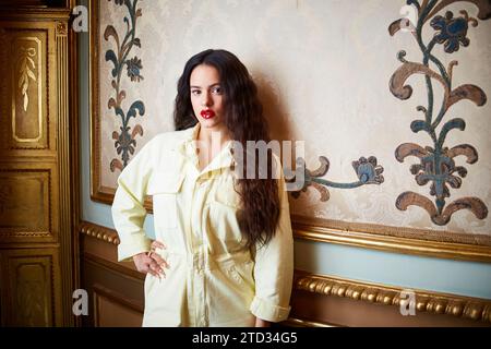 Madrid, 29.10.2018. Porträts des Sängers Rosalía im Palast von Santoña auf der Calle de las Huertas. Foto: Guillermo Navarro ARCHDC. Quelle: Album / Archivo ABC / Guillermo Navarro Stockfoto