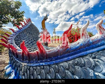 Wat Roi Phra Phutthabat Phu Manorom, Mukdahan, Thailand Stockfoto